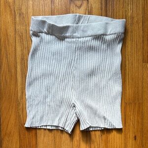 Ribbed Knit Shorts in oatmeal